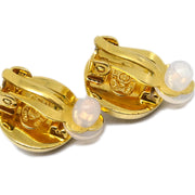 Chanel Turnlock Button Earrings Clip-On Gold Silver 97A