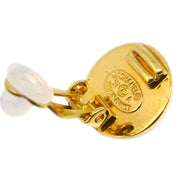 Chanel Turnlock Button Earrings Clip-On Gold Silver 97A