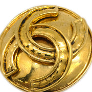 Chanel Button Earrings Clip-On Gold 94P