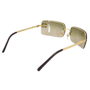 Chanel Sunglasses Eyewear Brown Gold Small Good