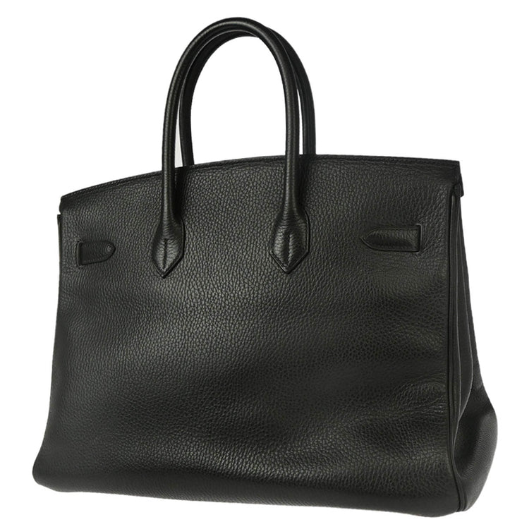 Hermes Black Ardennes Birkin 35 Handbag