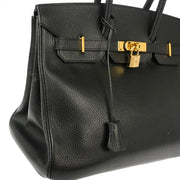 Hermes Black Ardennes Birkin 35 Handbag