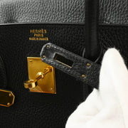 Hermes Black Ardennes Birkin 35 Handbag