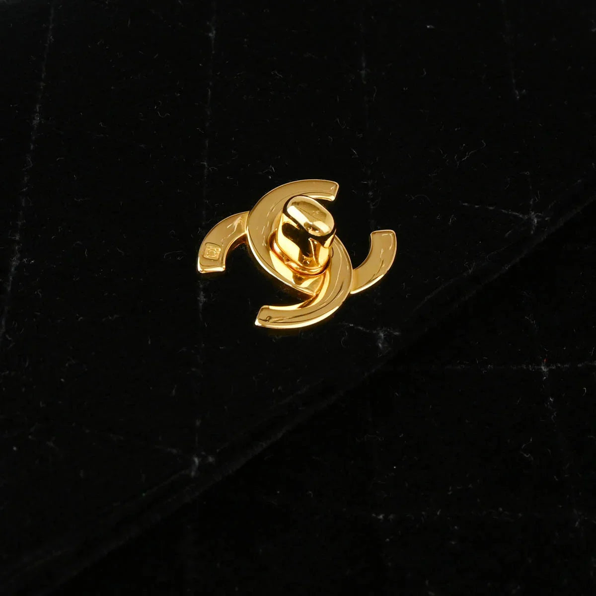 Chanel 1996-1997 Black Velvet Kelly Handbag