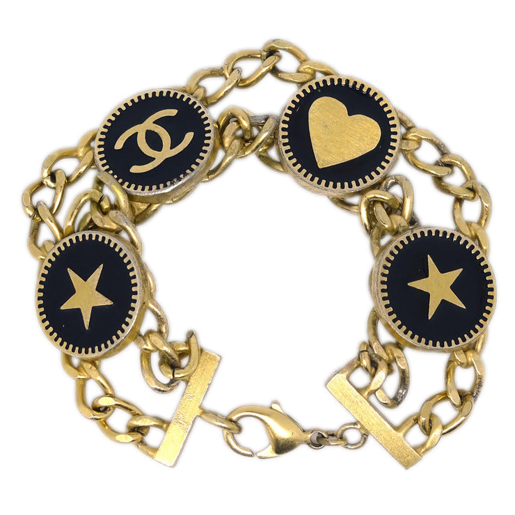 Chanel Bracelet Gold Black 01P