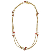 Chanel Costume Pearl Chain Necklace Gold 1983