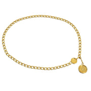 Chanel Medallion Chain Belt Gold 94A Small Good