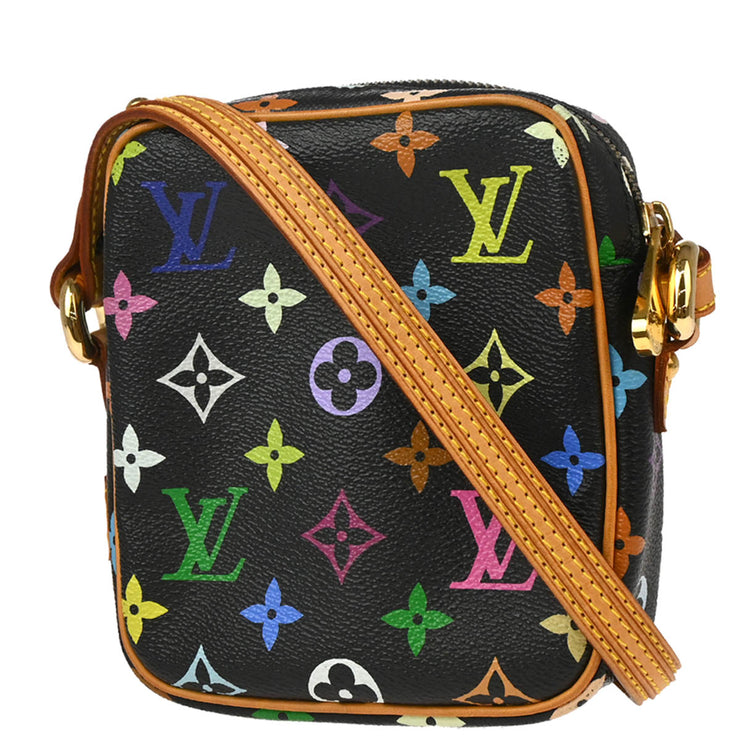 Louis Vuitton 2005 Black Monogram Multicolor Rift Shoulder Bag M40056