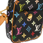 Louis Vuitton 2005 Black Monogram Multicolor Rift Shoulder Bag M40056