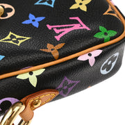 Louis Vuitton 2005 Black Monogram Multicolor Rift Shoulder Bag M40056