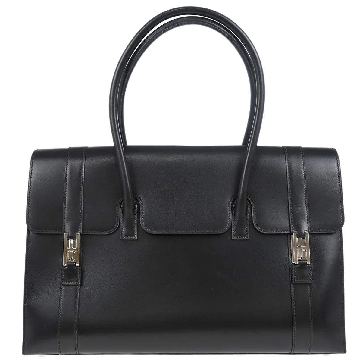 Hermes 2000 Black Box Calf Drag 2 37 Handbag