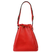 Louis Vuitton 2000 Red Epi Petite Noe Bucket Shoulder Bag M44107