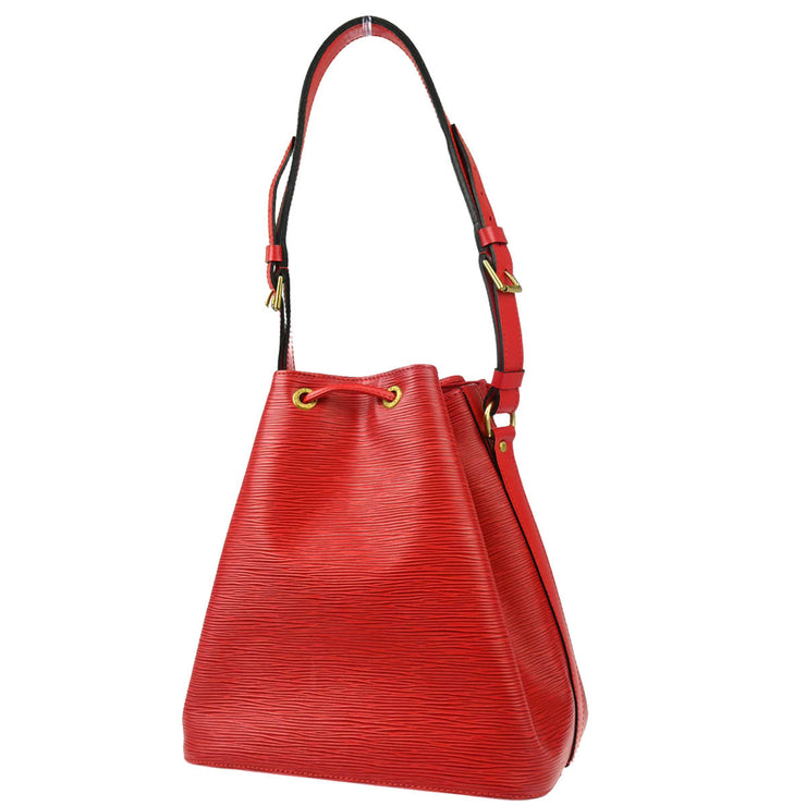 Louis Vuitton 2000 Red Epi Petite Noe Bucket Shoulder Bag M44107