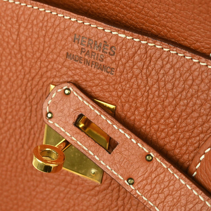 Hermes 2004 Fauve Taurillon Clemence Birkin 40 Handbag