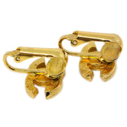 Chanel Gold CC Earrings Rhinestone Clip-On 2092