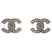 Chanel CC Earrings Clip-On Silver 03P