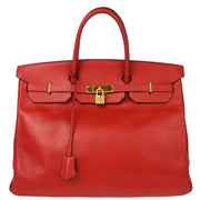 Hermes 1999 Rouge Vif Ardennes Birkin 40 Handbag