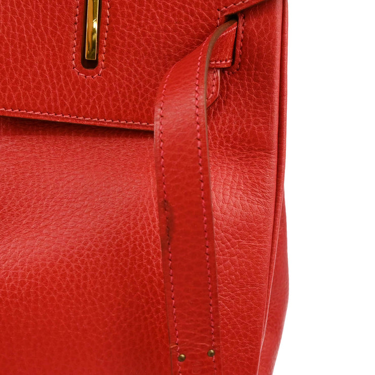 Hermes 1999 Rouge Vif Ardennes Birkin 40 Handbag