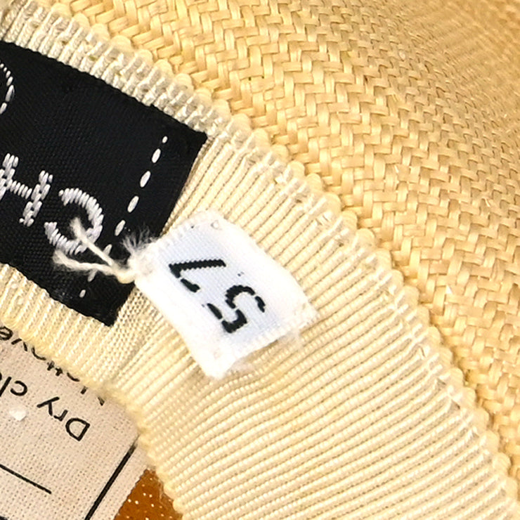 Chanel Straw Hat #57 Beige Small Good