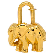 Hermes 1988 Elephant Cadena Gold Small Good