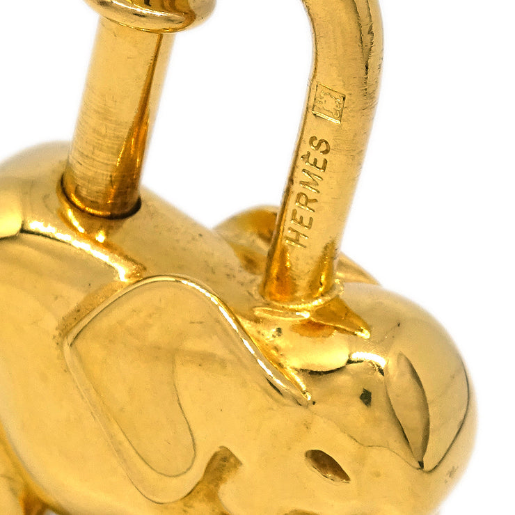 Hermes 1988 Elephant Cadena Gold Small Good