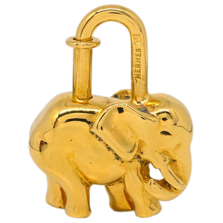 Hermes 1988 Elephant Cadena Gold Small Good