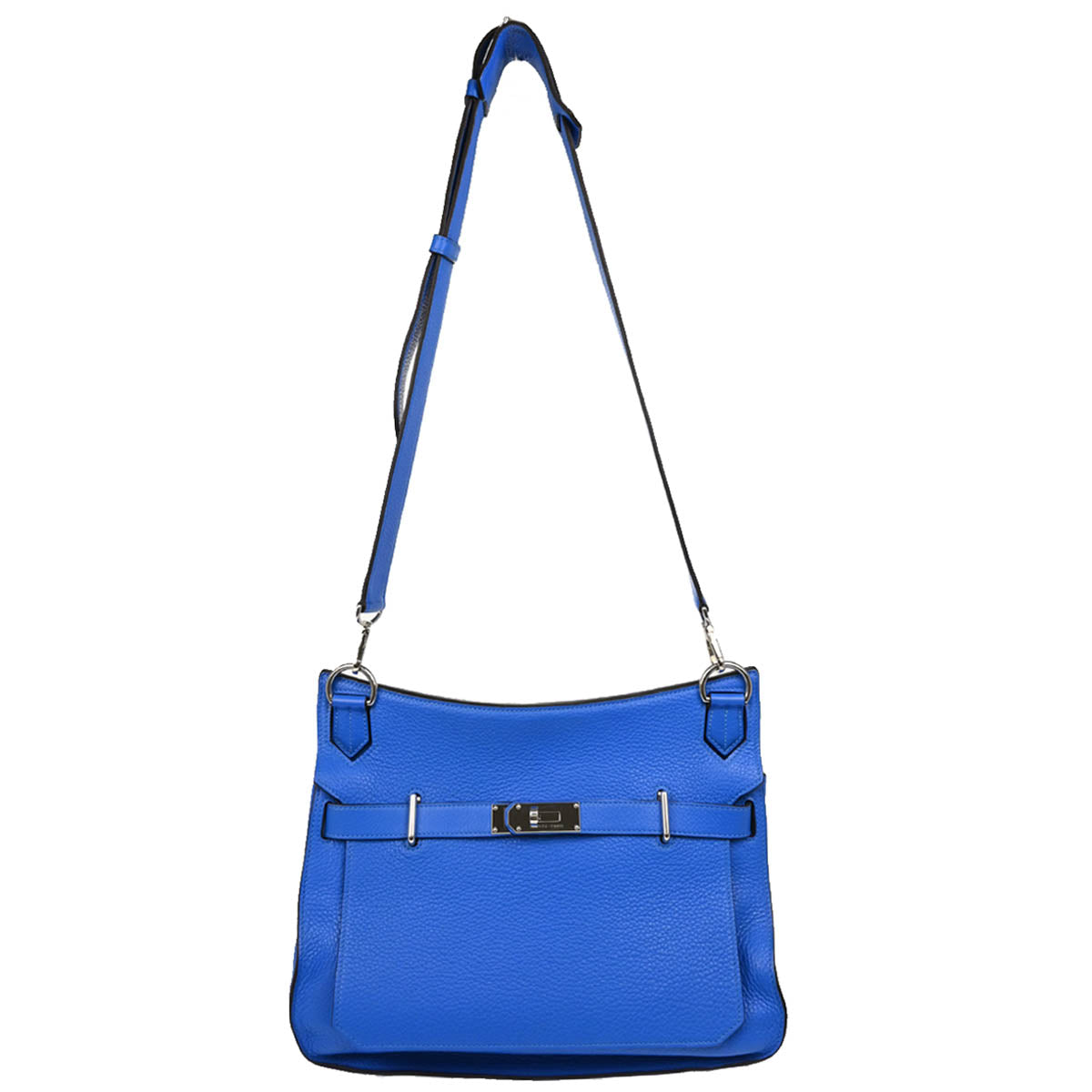 Hermes 2013 Blue Taurillon Clemence Jypsiere 34 Shoulder Bag