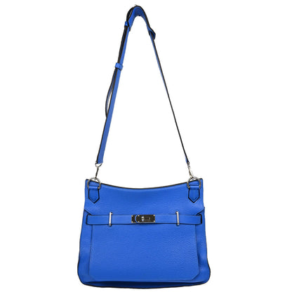 Hermes 2013 Blue Taurillon Clemence Jypsiere 34 Shoulder Bag