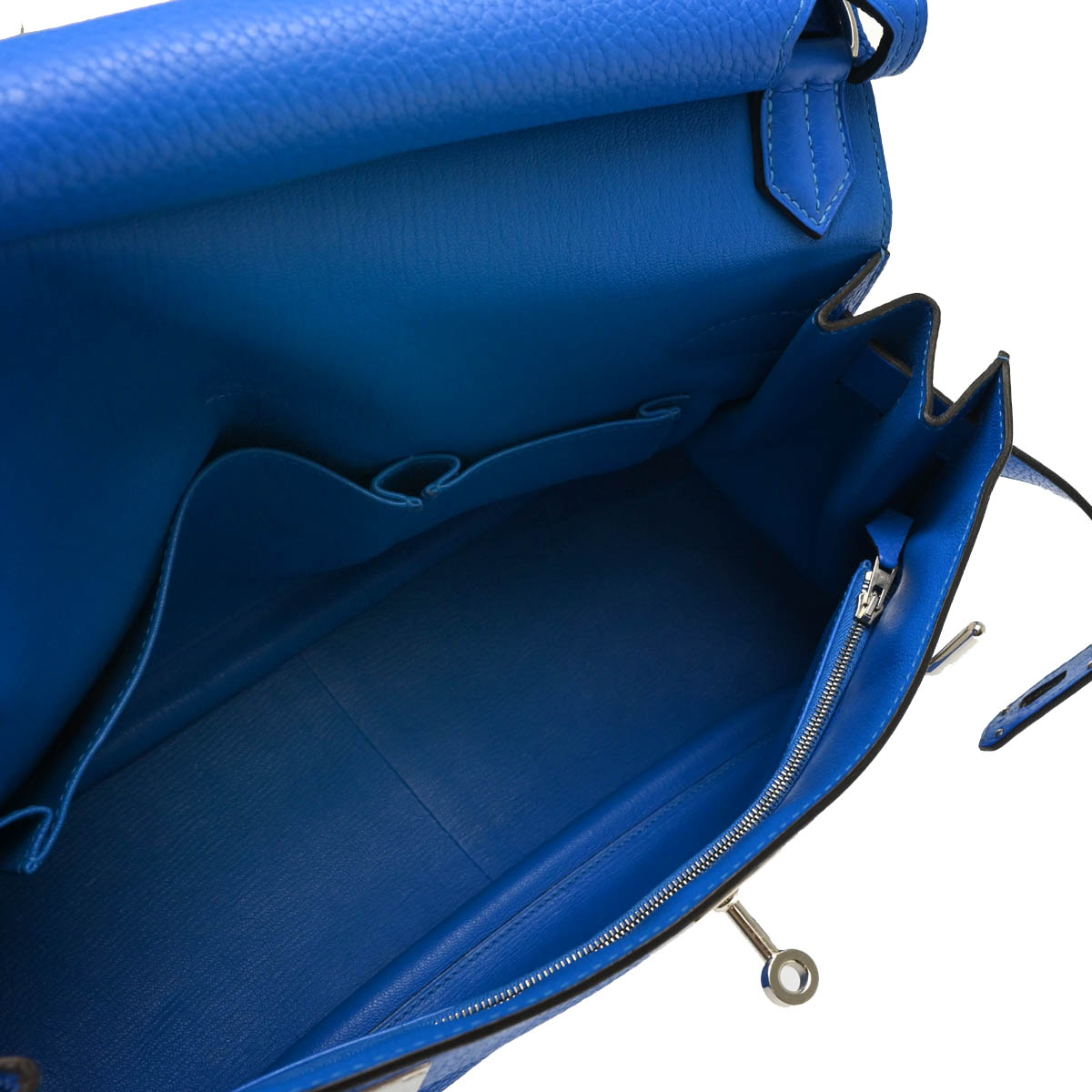 Hermes 2013 Blue Taurillon Clemence Jypsiere 34 Shoulder Bag