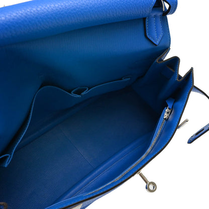 Hermes 2013 Blue Taurillon Clemence Jypsiere 34 Shoulder Bag