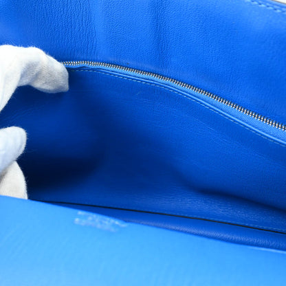 Hermes 2013 Blue Taurillon Clemence Jypsiere 34 Shoulder Bag