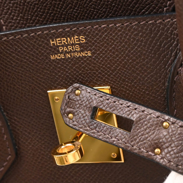 Hermes 2009 Chocolat Epsom Birkin 30 Handbag