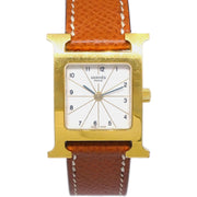 Hermes H Watch HH1.201 Quartz Gold Brown