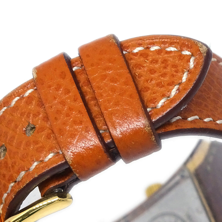 Hermes H Watch HH1.201 Quartz Gold Brown