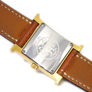 Hermes H Watch HH1.201 Quartz Gold Brown