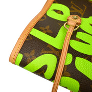 Louis Vuitton 2009 Green Monogram Graffiti Neverfull GM Tote M93703