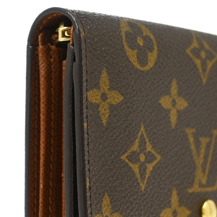 Louis Vuitton 2001 Monogram Porte Monnaie Billet Tresor Wallet M61730