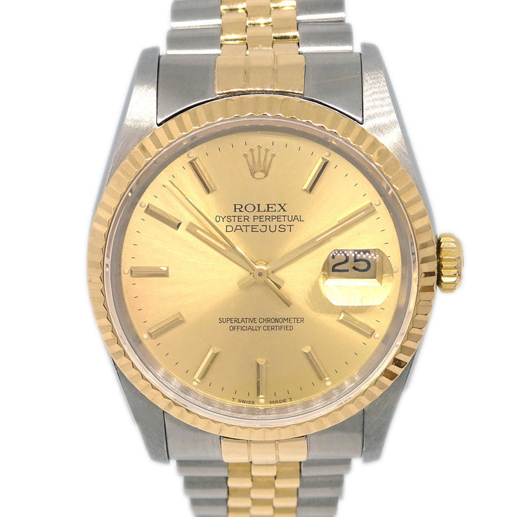 Rolex Oyster Perpetual Datejust Ref.16233 34mm Self-winding Watch 18KYG