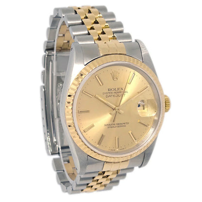 Rolex Oyster Perpetual Datejust Ref.16233 36mm Self-winding Watch 18KYG