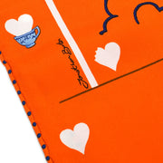 Hermes Scarf Carre 65 Tea Time Orange Small Good