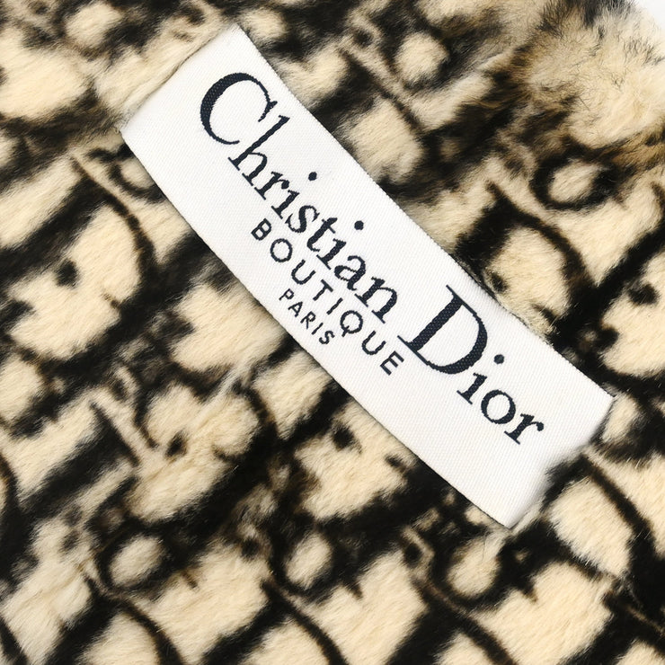 Christian Dior Beige Trotter Fur Shawl Stole Small Good