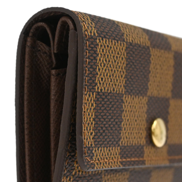 Louis Vuitton 2005 Damier Porte Monnaie Plat Coin Case Wallet N61930