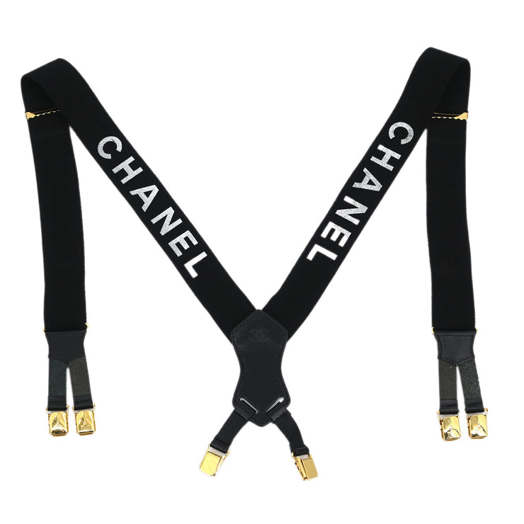 Chanel Black Suspenders Small Good