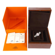 Hermes CL4.230 Clipper Nacre Quartz Watch SS Diamond