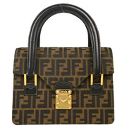 Fendi Brown Canvas Zucca Handbag