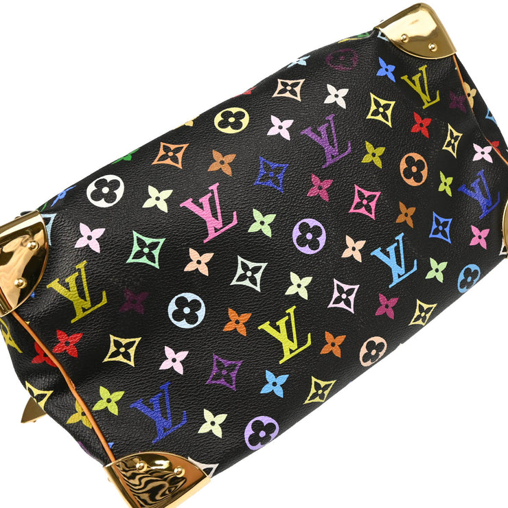 Louis Vuitton 2003 Black Monogram Multicolor Speedy 30 Handbag M92642