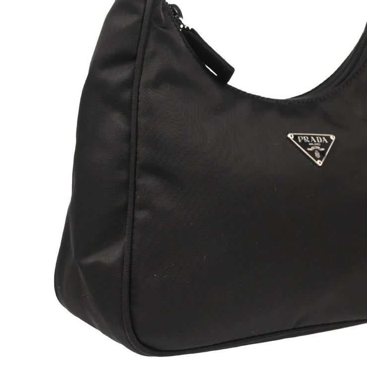 Prada Black Nylon Hobo Handbag