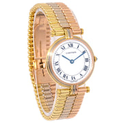 Cartier Must Vendome Trinity Quartz Watch 18KYG 18KPG