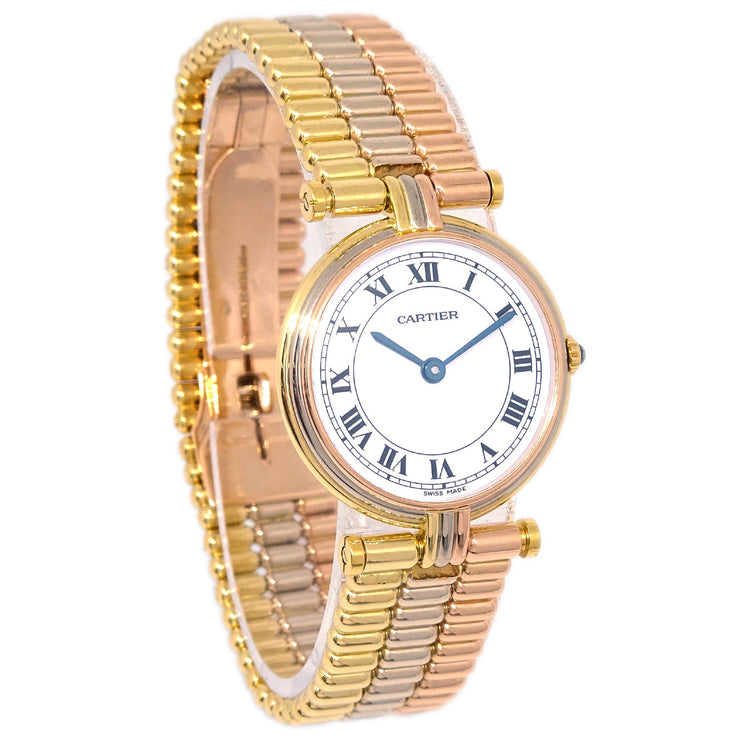 Cartier Must Vendome Trinity Quartz Watch 18KYG 18KPG 18KWG