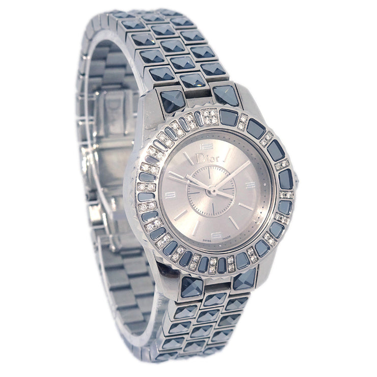 Christian Dior CD112115 Crystal Quartz Watch SS Diamond